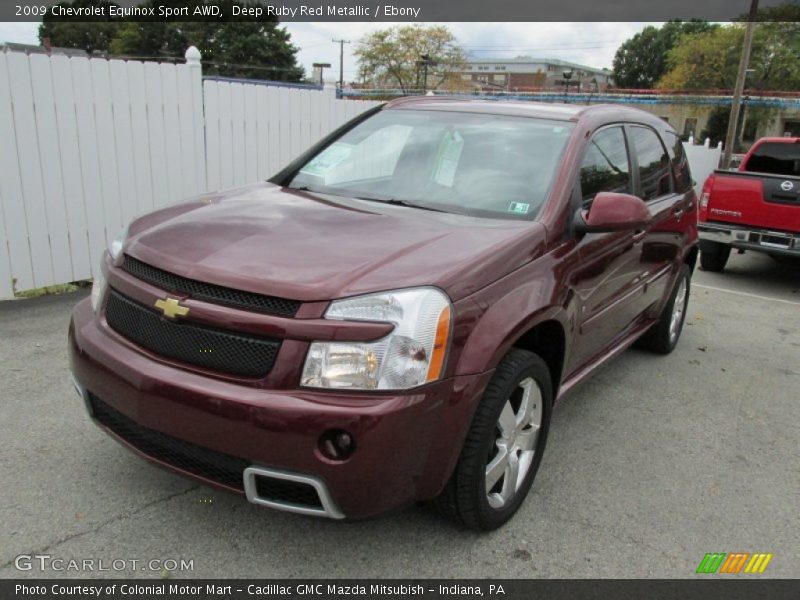 Deep Ruby Red Metallic / Ebony 2009 Chevrolet Equinox Sport AWD