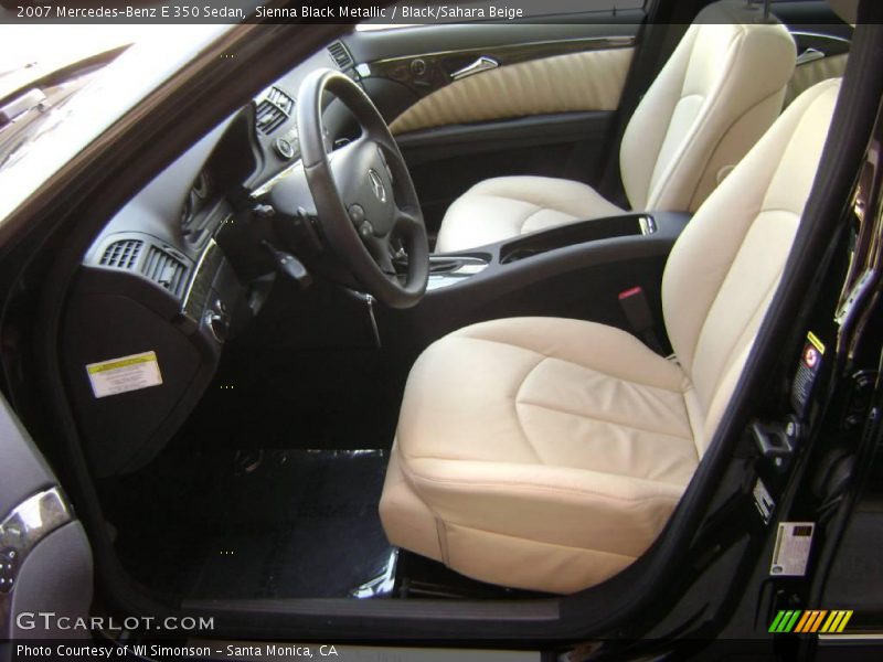 Sienna Black Metallic / Black/Sahara Beige 2007 Mercedes-Benz E 350 Sedan