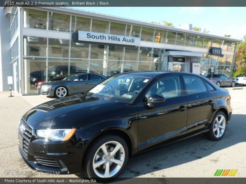 Brilliant Black / Black 2015 Audi A3 2.0 Premium quattro