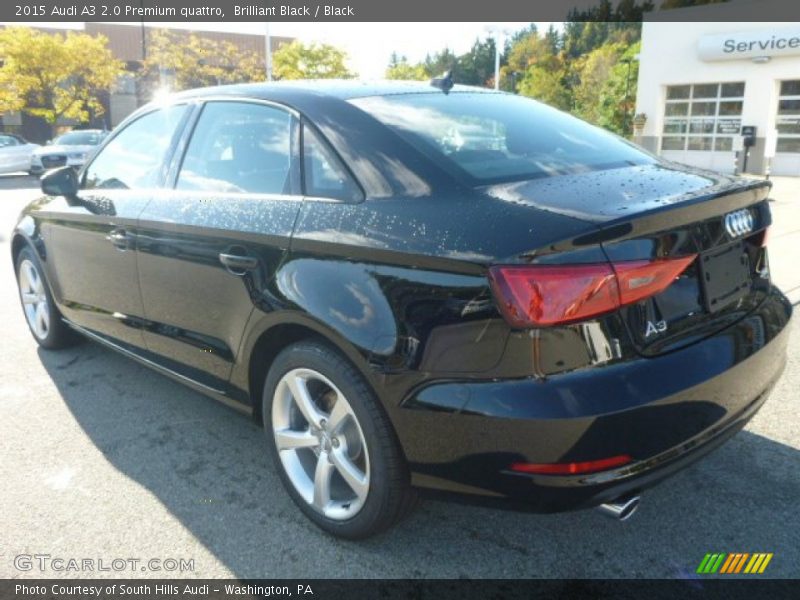 Brilliant Black / Black 2015 Audi A3 2.0 Premium quattro