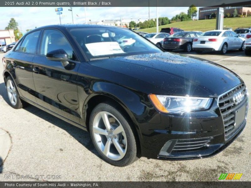 Brilliant Black / Black 2015 Audi A3 2.0 Premium quattro
