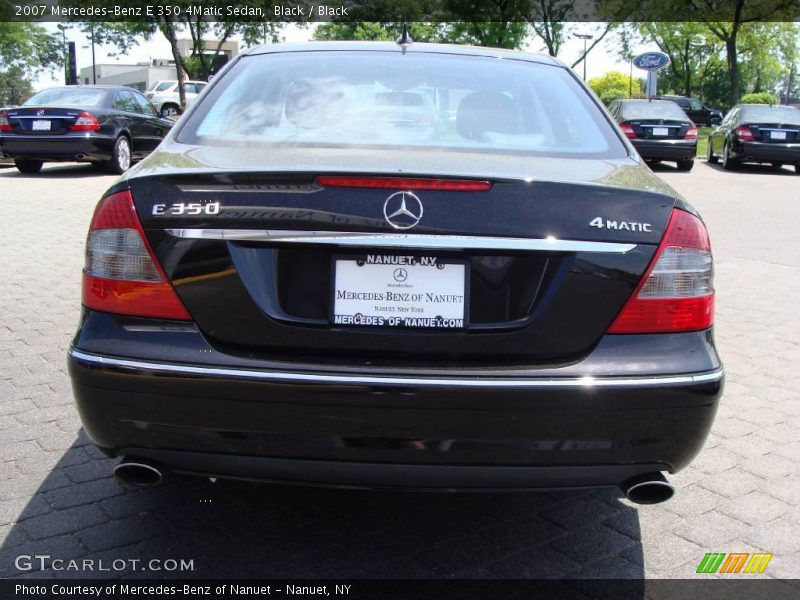 Black / Black 2007 Mercedes-Benz E 350 4Matic Sedan