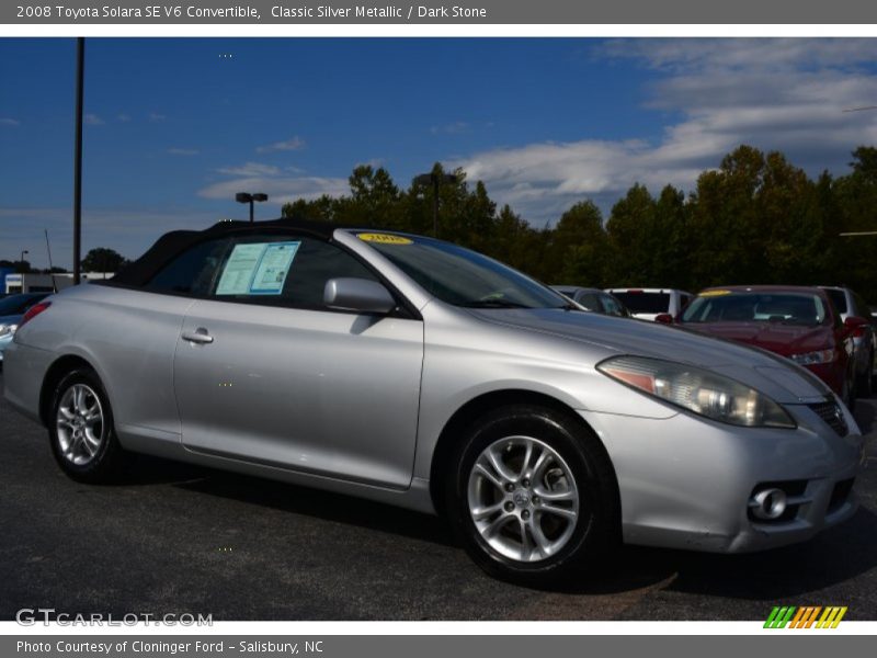 Classic Silver Metallic / Dark Stone 2008 Toyota Solara SE V6 Convertible