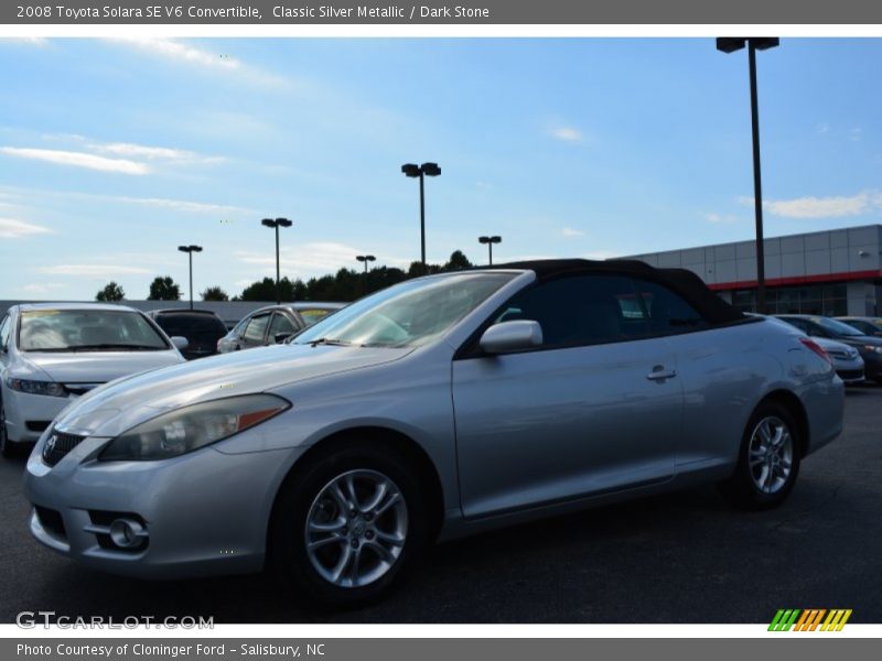 Classic Silver Metallic / Dark Stone 2008 Toyota Solara SE V6 Convertible