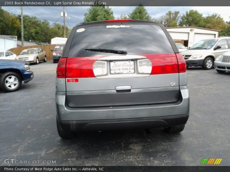 Light Spiral Gray Metallic / Gray 2003 Buick Rendezvous CX