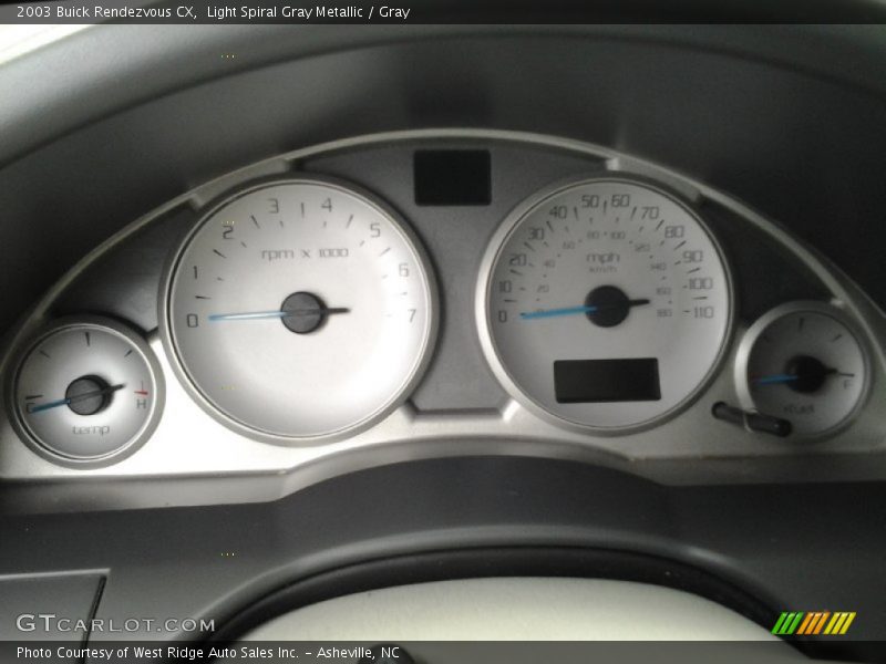 Light Spiral Gray Metallic / Gray 2003 Buick Rendezvous CX