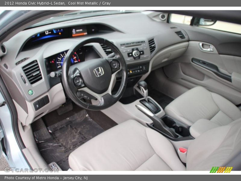 Cool Mist Metallic / Gray 2012 Honda Civic Hybrid-L Sedan