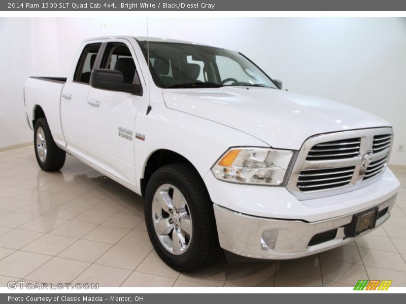 Bright White / Black/Diesel Gray 2014 Ram 1500 SLT Quad Cab 4x4