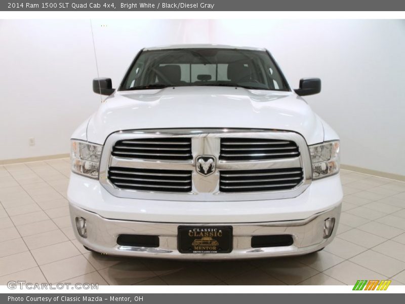 Bright White / Black/Diesel Gray 2014 Ram 1500 SLT Quad Cab 4x4