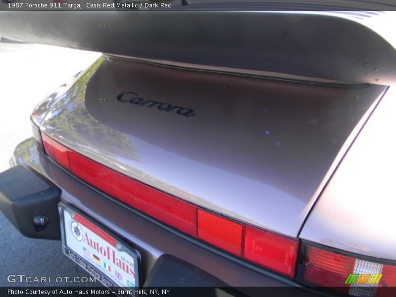 Casis Red Metallic / Dark Red 1987 Porsche 911 Targa