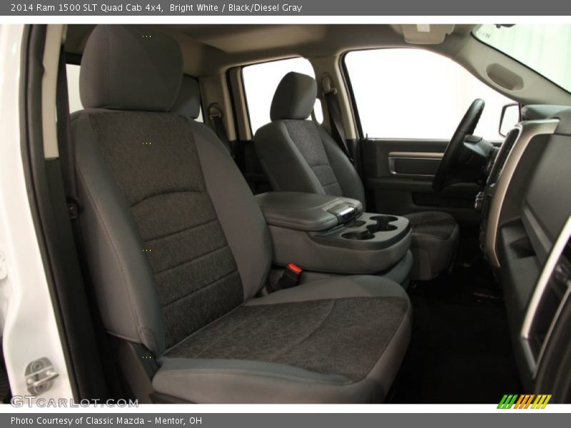 Bright White / Black/Diesel Gray 2014 Ram 1500 SLT Quad Cab 4x4