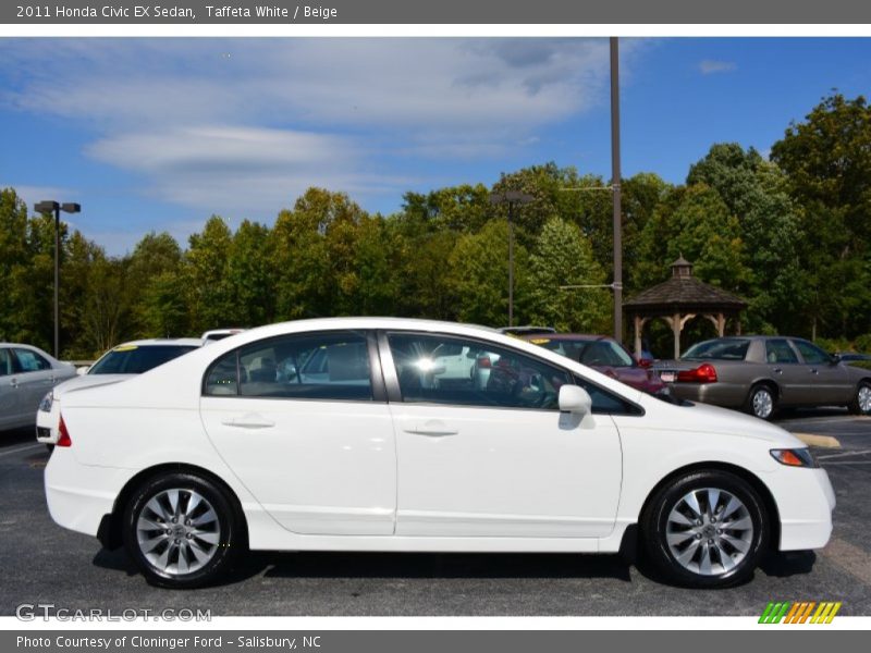 Taffeta White / Beige 2011 Honda Civic EX Sedan