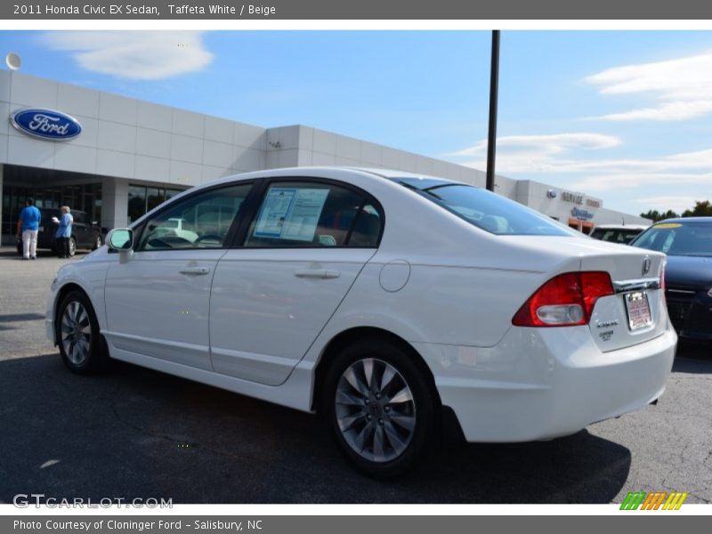 Taffeta White / Beige 2011 Honda Civic EX Sedan