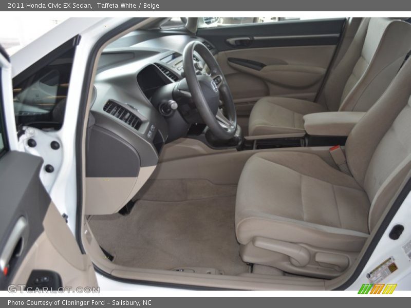 Taffeta White / Beige 2011 Honda Civic EX Sedan