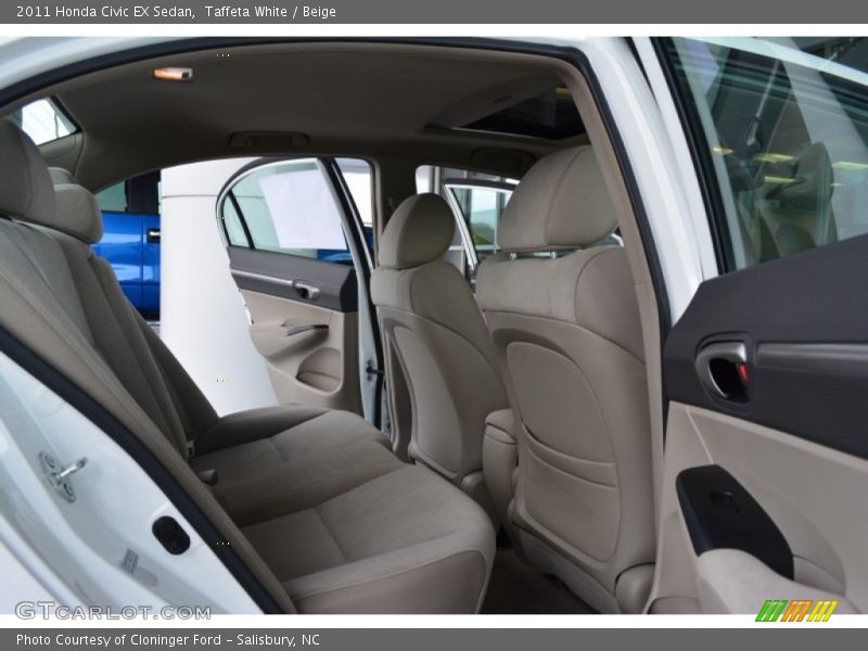 Taffeta White / Beige 2011 Honda Civic EX Sedan