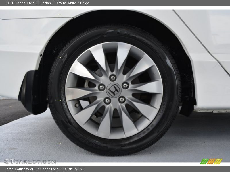 Taffeta White / Beige 2011 Honda Civic EX Sedan