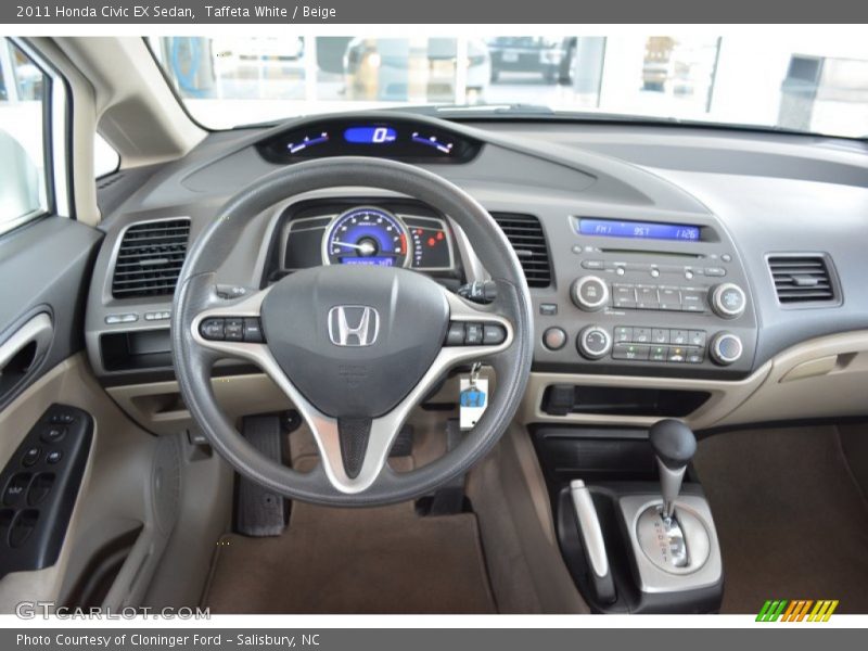 Taffeta White / Beige 2011 Honda Civic EX Sedan