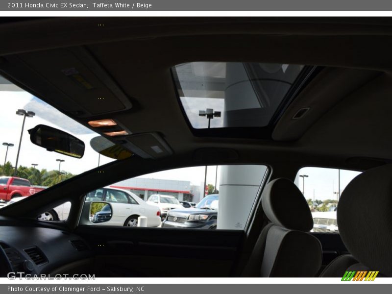 Taffeta White / Beige 2011 Honda Civic EX Sedan