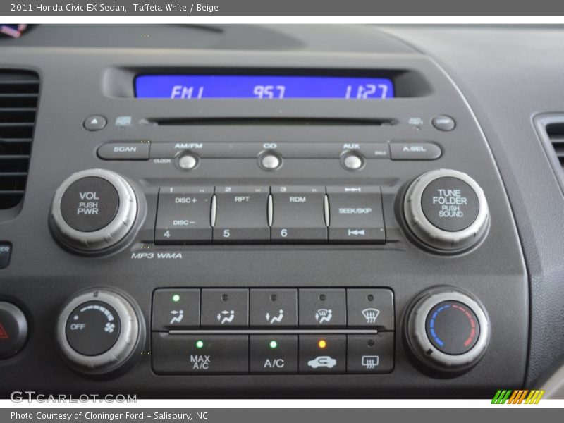 Taffeta White / Beige 2011 Honda Civic EX Sedan