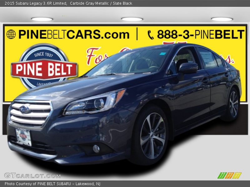 Carbide Gray Metallic / Slate Black 2015 Subaru Legacy 3.6R Limited