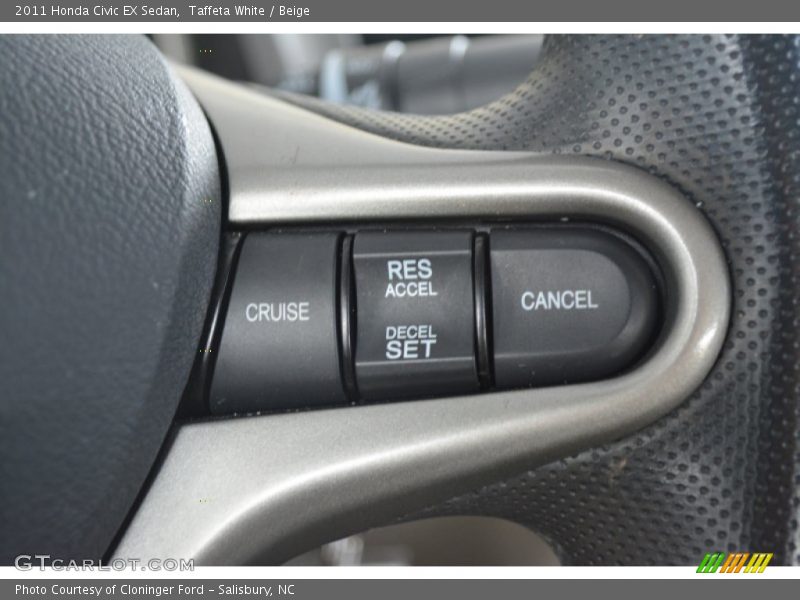 Taffeta White / Beige 2011 Honda Civic EX Sedan