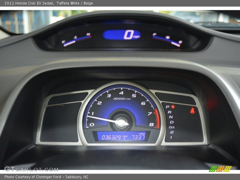 Taffeta White / Beige 2011 Honda Civic EX Sedan