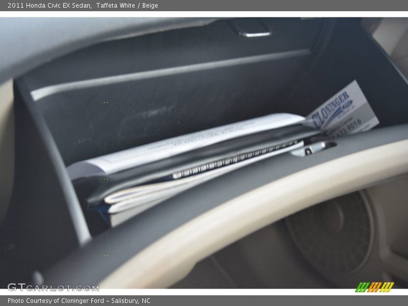 Taffeta White / Beige 2011 Honda Civic EX Sedan