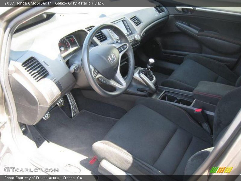 Galaxy Gray Metallic / Black 2007 Honda Civic Si Sedan