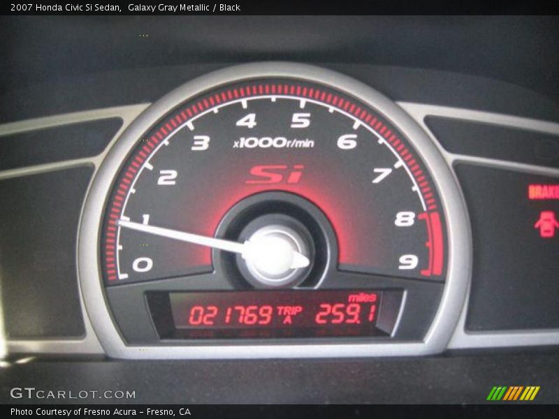 Galaxy Gray Metallic / Black 2007 Honda Civic Si Sedan