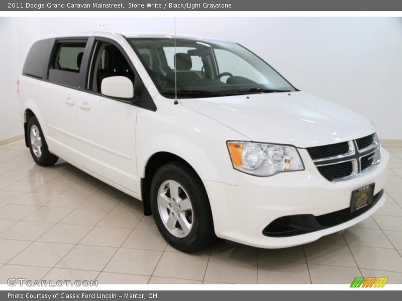 Stone White / Black/Light Graystone 2011 Dodge Grand Caravan Mainstreet