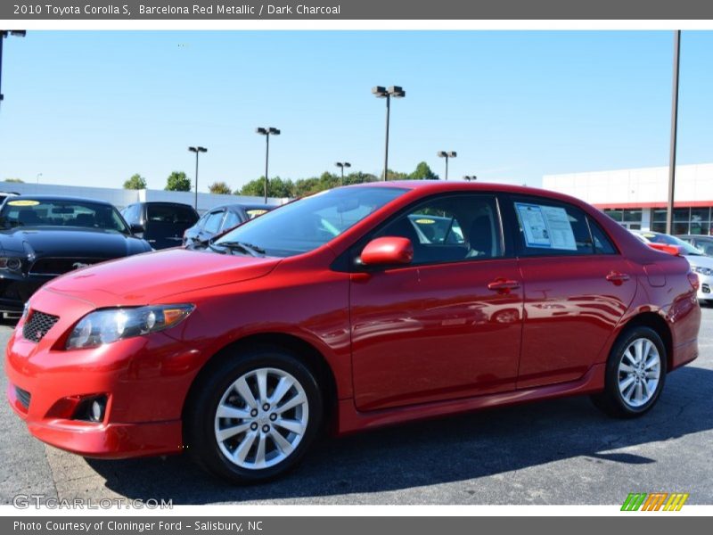 Barcelona Red Metallic / Dark Charcoal 2010 Toyota Corolla S