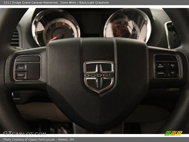 Stone White / Black/Light Graystone 2011 Dodge Grand Caravan Mainstreet