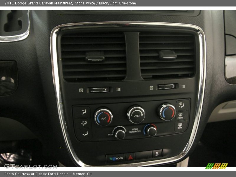 Stone White / Black/Light Graystone 2011 Dodge Grand Caravan Mainstreet