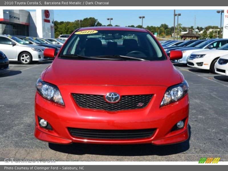 Barcelona Red Metallic / Dark Charcoal 2010 Toyota Corolla S