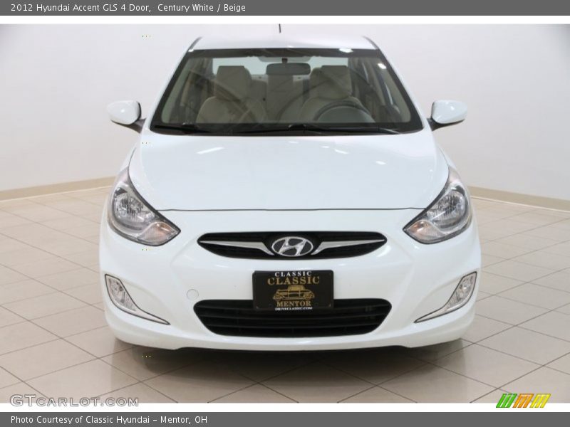 Century White / Beige 2012 Hyundai Accent GLS 4 Door