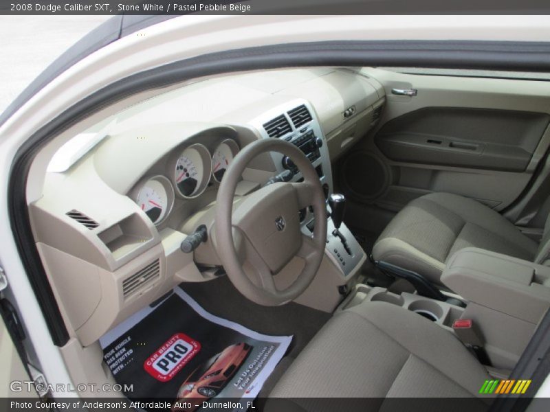 Stone White / Pastel Pebble Beige 2008 Dodge Caliber SXT
