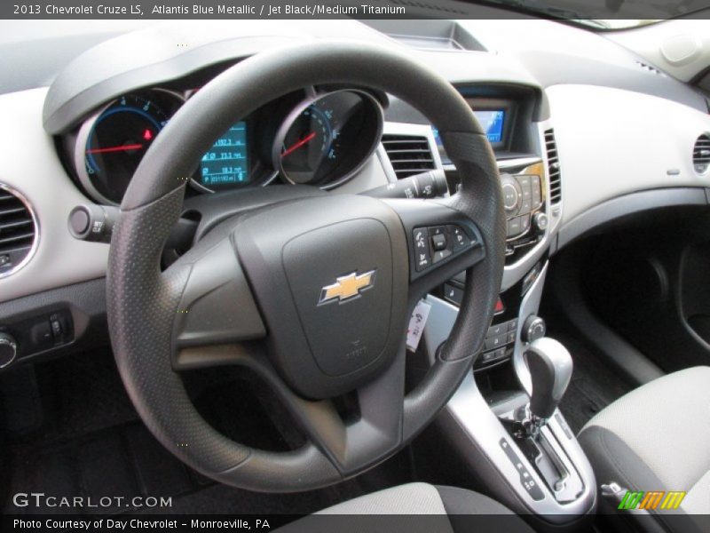 Atlantis Blue Metallic / Jet Black/Medium Titanium 2013 Chevrolet Cruze LS