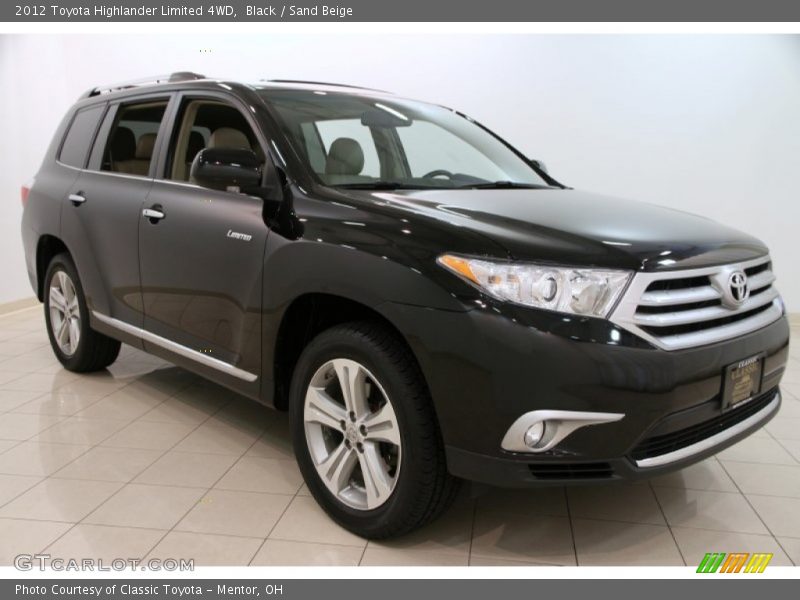 Black / Sand Beige 2012 Toyota Highlander Limited 4WD