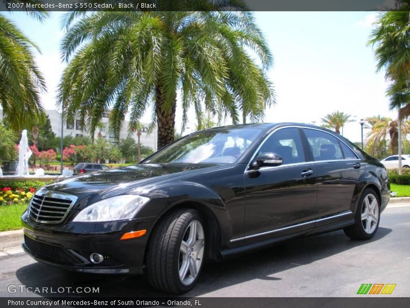 Black / Black 2007 Mercedes-Benz S 550 Sedan