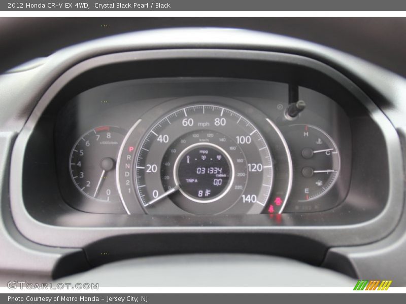 Crystal Black Pearl / Black 2012 Honda CR-V EX 4WD