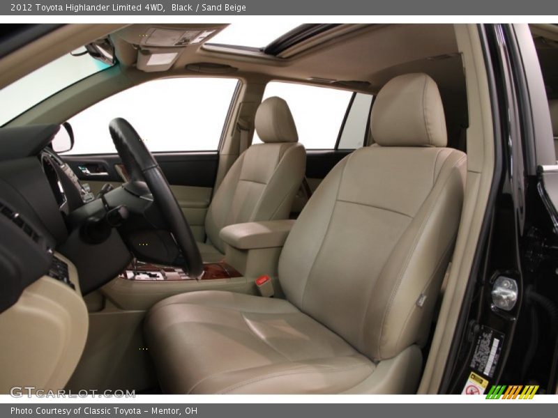 Black / Sand Beige 2012 Toyota Highlander Limited 4WD