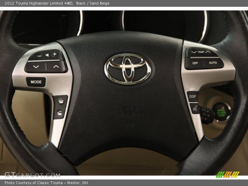 Black / Sand Beige 2012 Toyota Highlander Limited 4WD