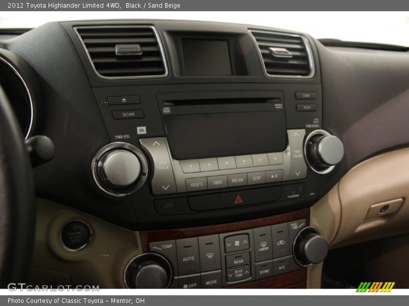 Black / Sand Beige 2012 Toyota Highlander Limited 4WD