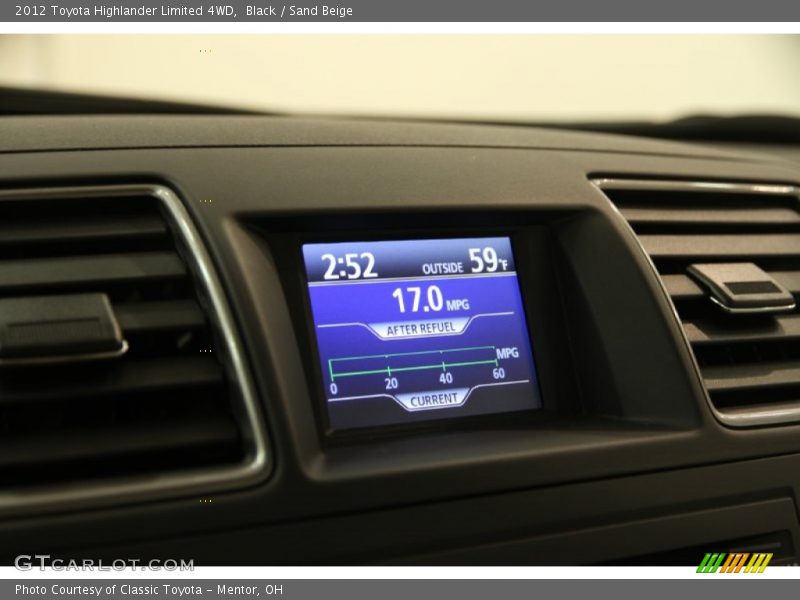 Black / Sand Beige 2012 Toyota Highlander Limited 4WD