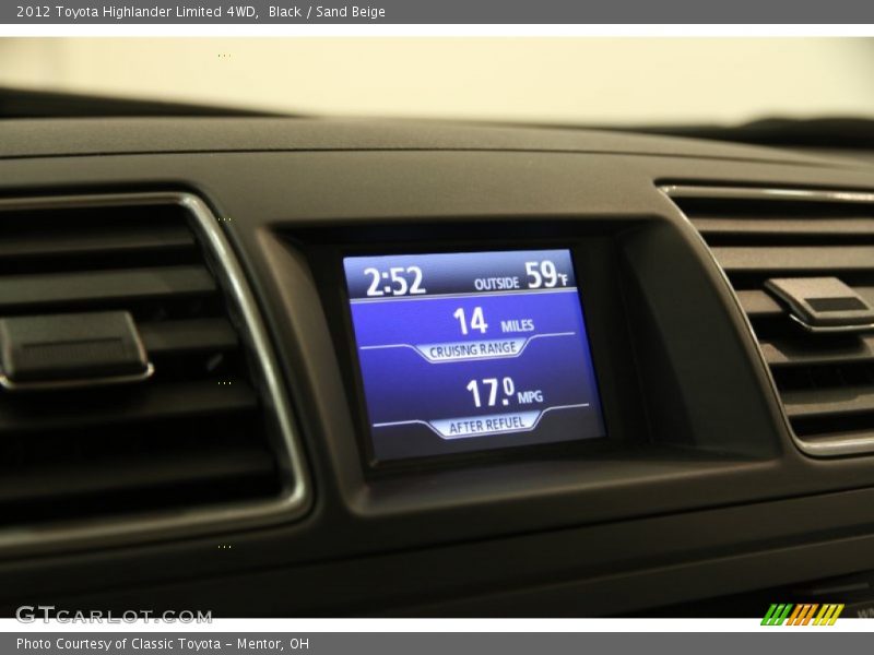 Black / Sand Beige 2012 Toyota Highlander Limited 4WD