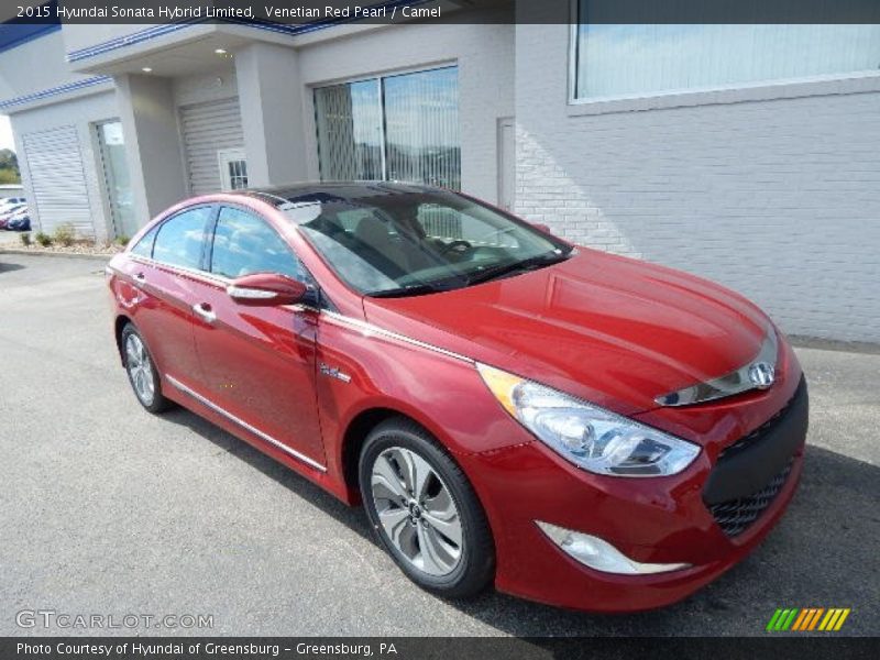 Venetian Red Pearl / Camel 2015 Hyundai Sonata Hybrid Limited