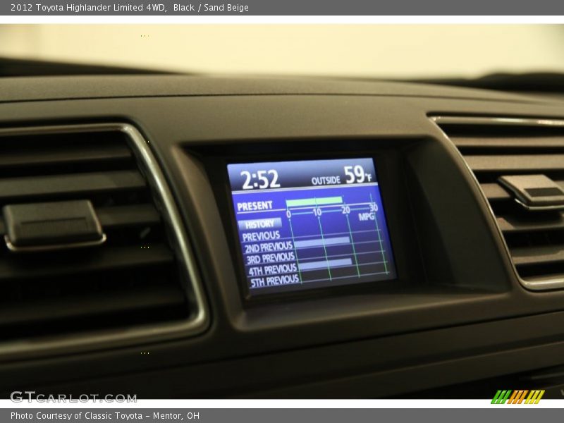 Black / Sand Beige 2012 Toyota Highlander Limited 4WD