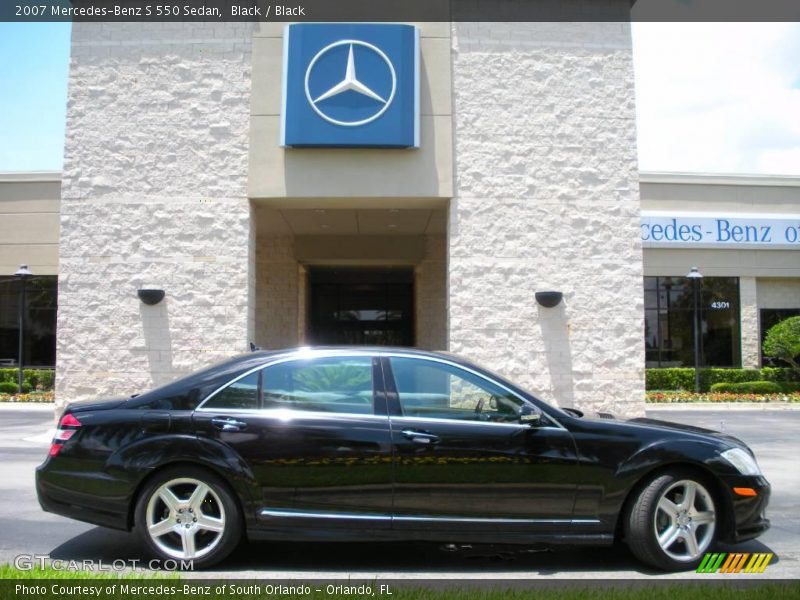 Black / Black 2007 Mercedes-Benz S 550 Sedan