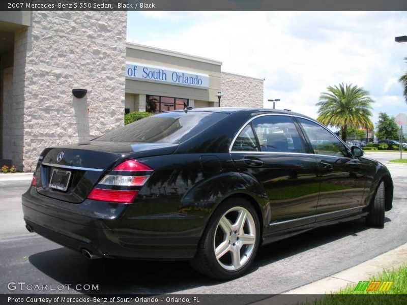 Black / Black 2007 Mercedes-Benz S 550 Sedan