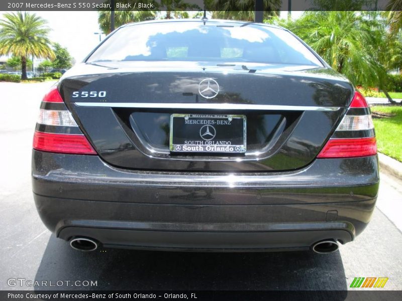 Black / Black 2007 Mercedes-Benz S 550 Sedan